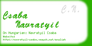 csaba navratyil business card